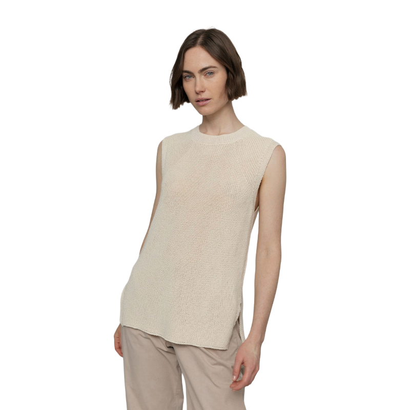 Rifò Adelaide Recycled Cotton Tank Top Oat Beige