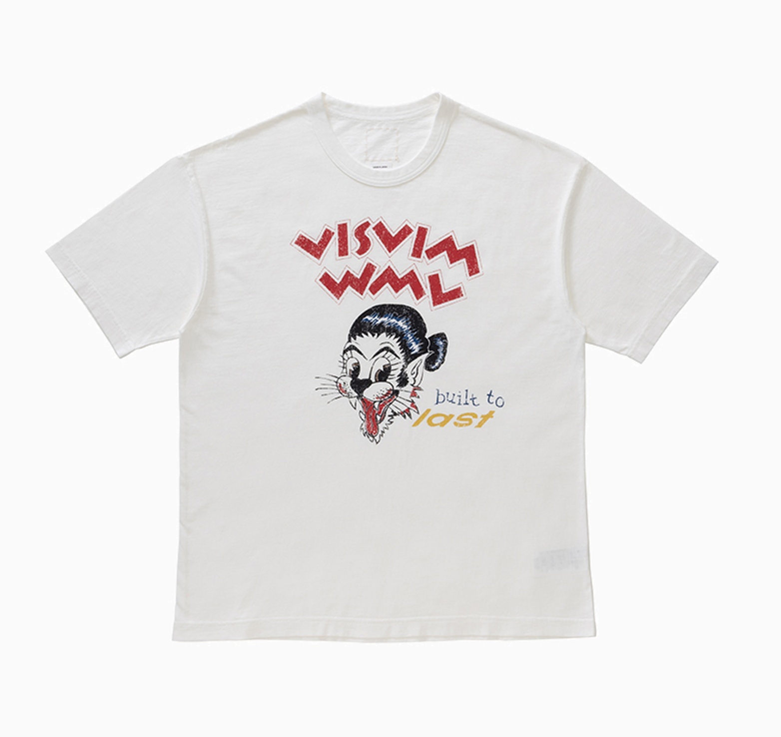 VISVIM 2026 S/S JUMBO TEE S/S BTL DMGD *SPOT LIMITED - WHITE PRE ORDER ITEM (預訂中)