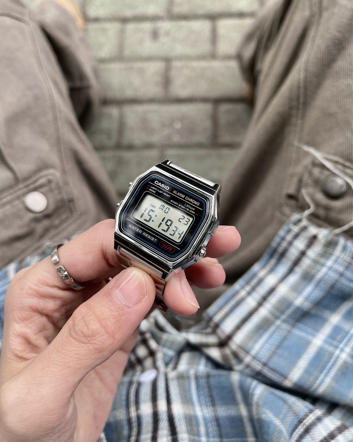 <經典必收> CASIO A158 多功能 數位 防水 可調式錶帶 手錶  銀