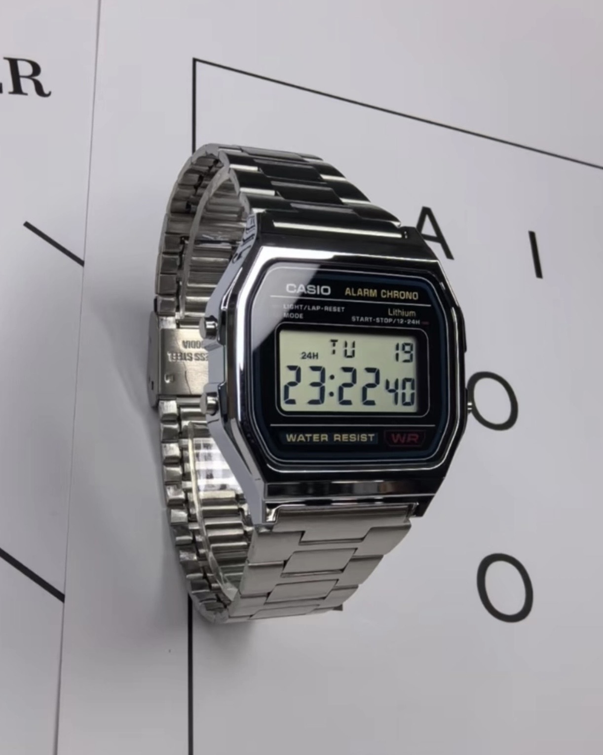<經典必收> CASIO A158 多功能 數位 防水 可調式錶帶 手錶  銀