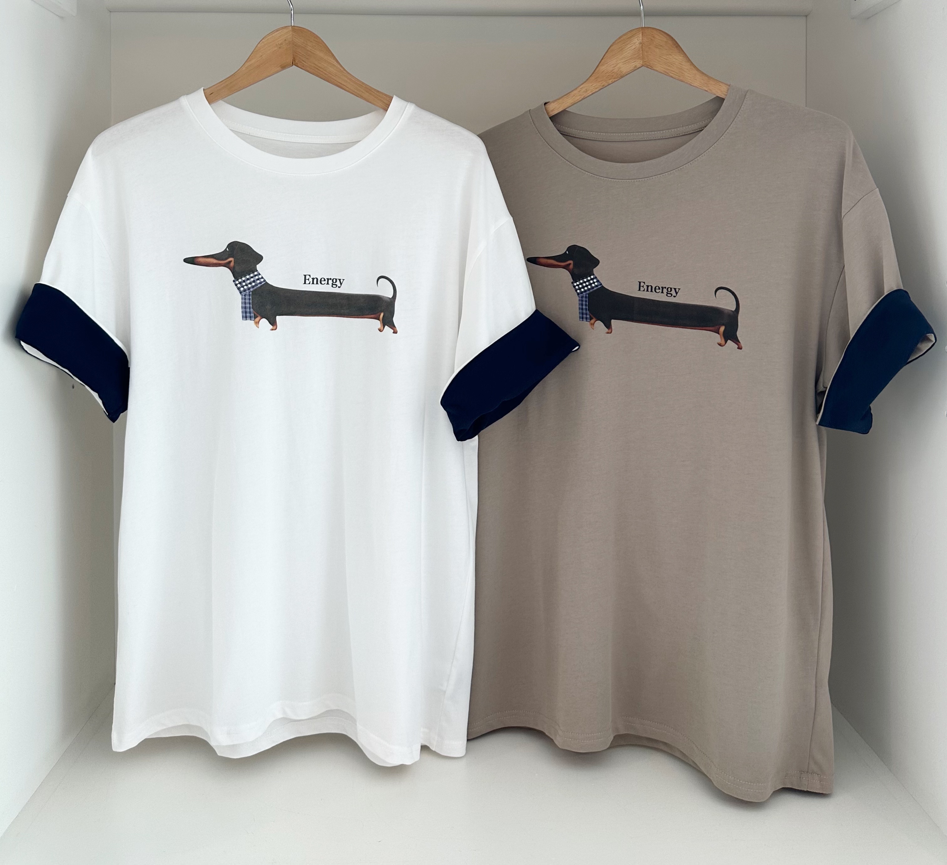 SHORT SLEEVE PRINTED DOG LONG TEE
