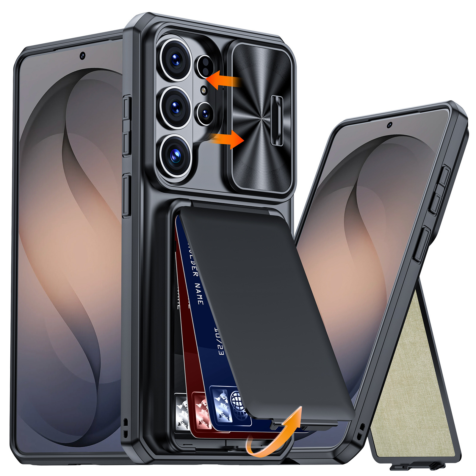 XPRO - Card Glide Pro - Samsung S26 Ultra Case 卡片夾支架滑蓋鏡頭保護高度防撞手機保護殼