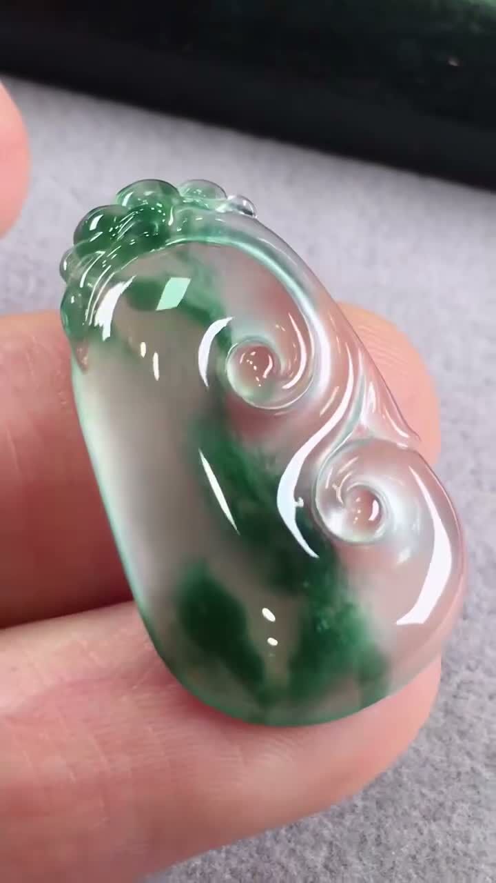 翡翠如意,天然翡翠A玉, 緬甸玉, Jade, Jadeite