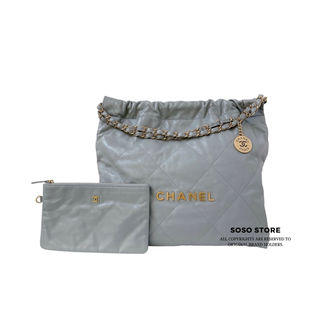 Chanel 22 Medium Handbag - Grey / GHW