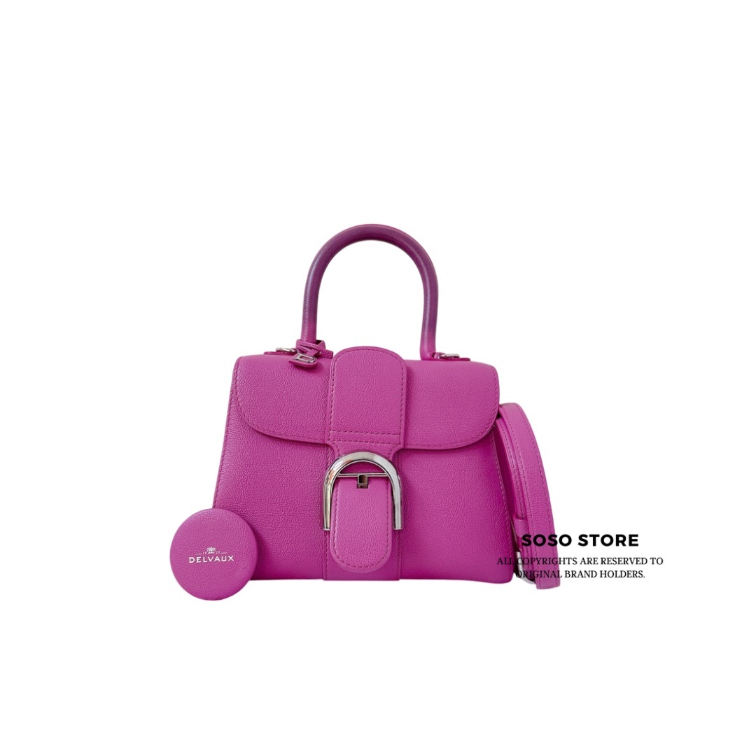 Delvaux Brillant Mini Top Handle Bag - Heliotrope / SHW