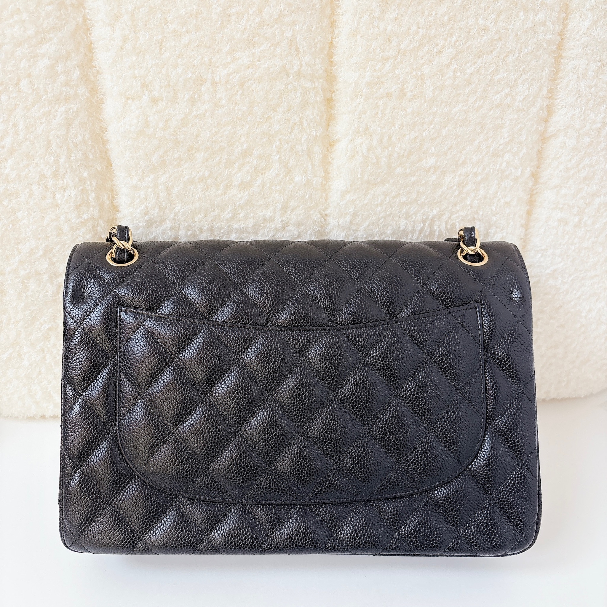Chanel Classic Jumbo Double Flap Bag - Black / GHW