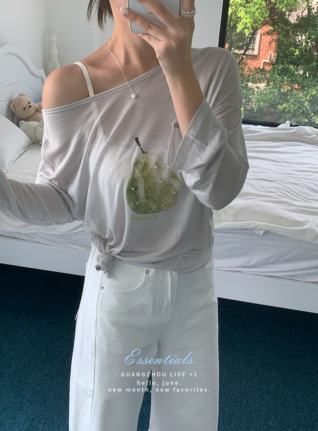 (A15)珍珠雪梨TEE-2色