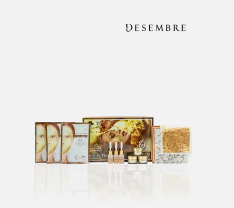 CR260606-D18 DESEMBRE LUVGOLD THERAPY24k 奢華黃金療程(3次裝) （exp：2029.12）(買一送二，共三件）送面膜碗+攪拌棒+洗臉撲各1