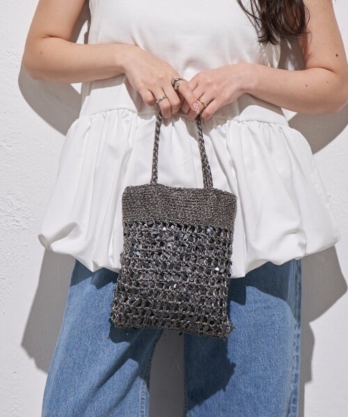 CIAOPANIC TYPY / 2way Hand-knitted sequin bag