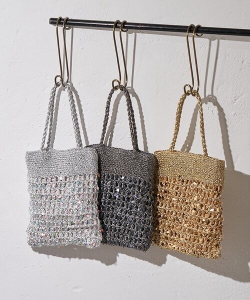 CIAOPANIC TYPY / 2way Hand-knitted sequin bag