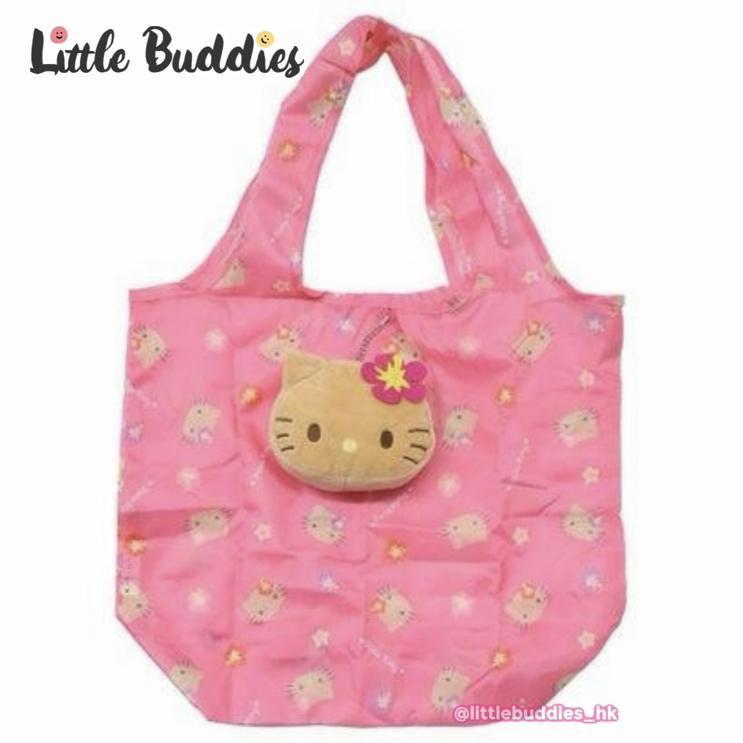 日本 Sanrio 可摺疊環保袋連頭形公仔收納袋