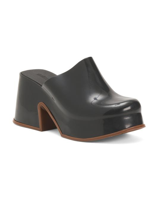 【預購】Melissa H060635 高跟厚底拖鞋 (黑色)