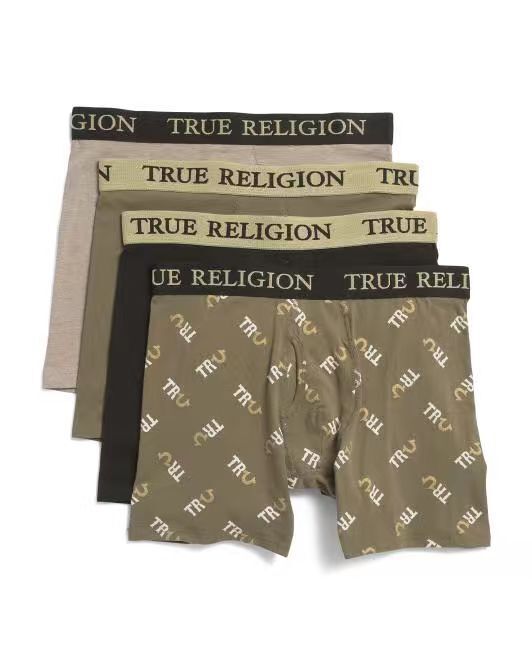 【預購】TRUE RELIGION H060637 男裝平腳內褲 (4條裝)