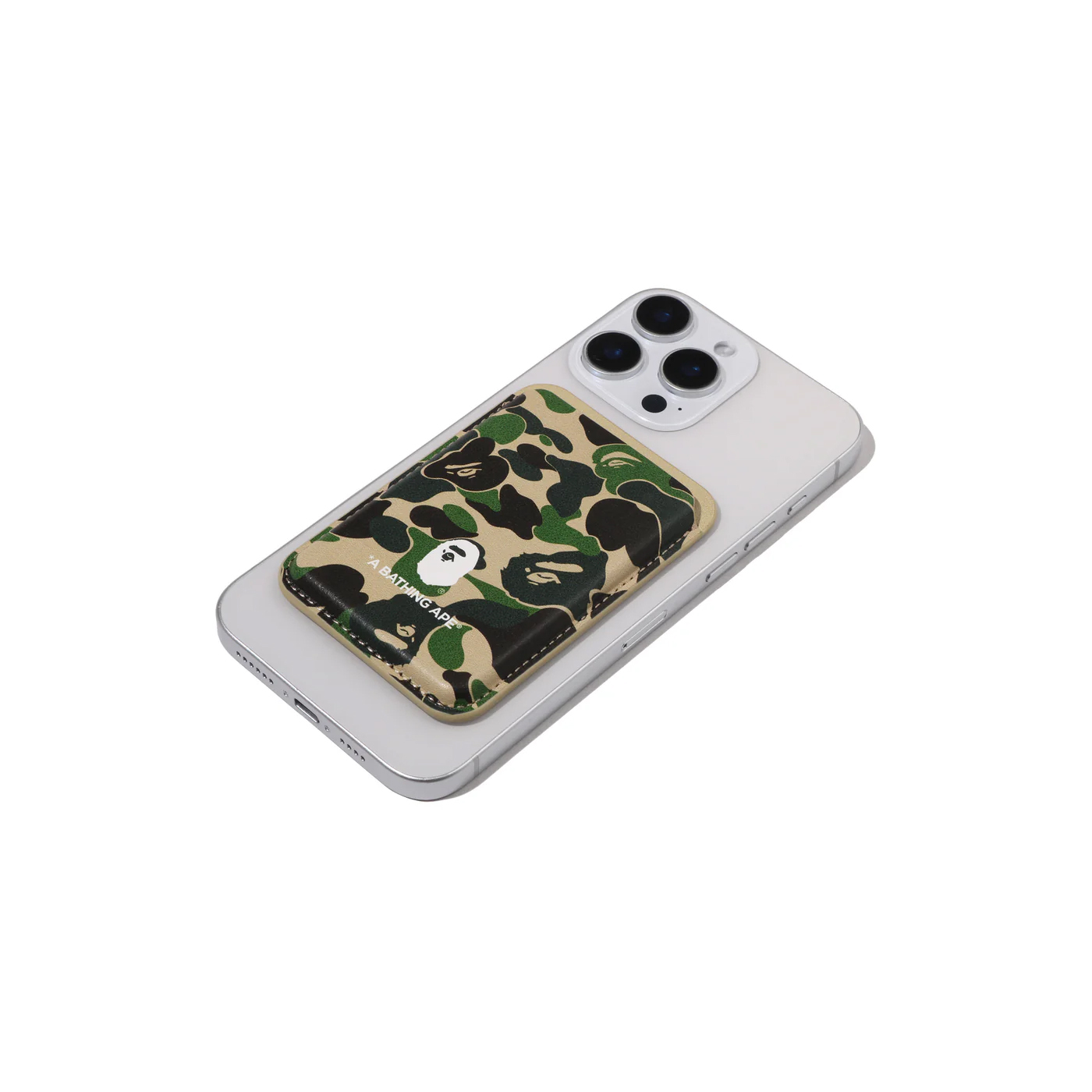 -(C014)-A BATHING APE ABC CAMO MAGNET CARD CASE MOBILE BAPE 磁吸式卡夾 迷彩 藍/粉/綠-1M20182007