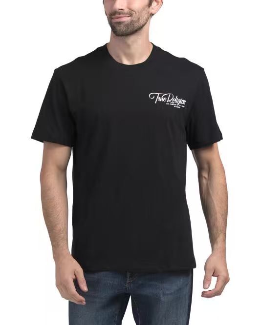 【預購】TRUE RELIGION H060638 塗鴉大 Logo 短袖上衣 (黑色)
