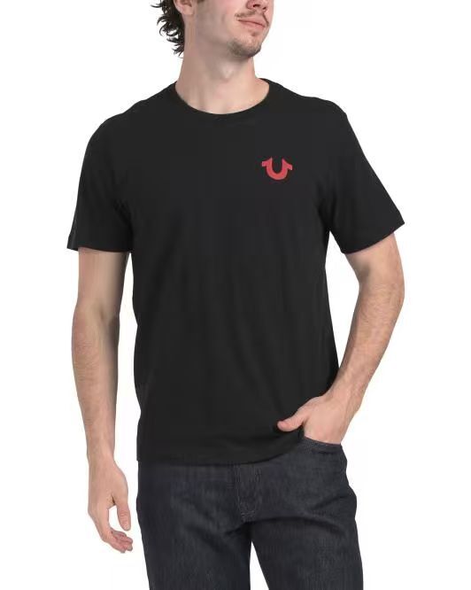 【預購】TRUE RELIGION H060643 Buddha 背面大 Logo 短袖上衣 (黑色)