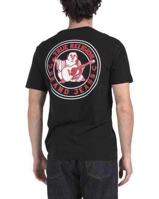 【預購】TRUE RELIGION H060643 Buddha 背面大 Logo 短袖上衣 (黑色)