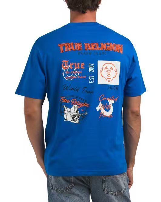 【預購】TRUE RELIGION H060644 男裝後 Logo 短袖上衣 (寶藍色)
