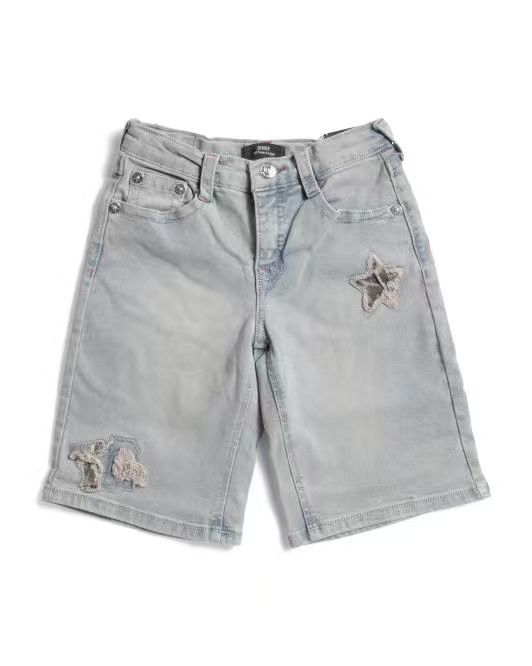 【預購】TRUE RELIGION H060645 女童星星刺繡牛仔短褲 (淺藍色)
