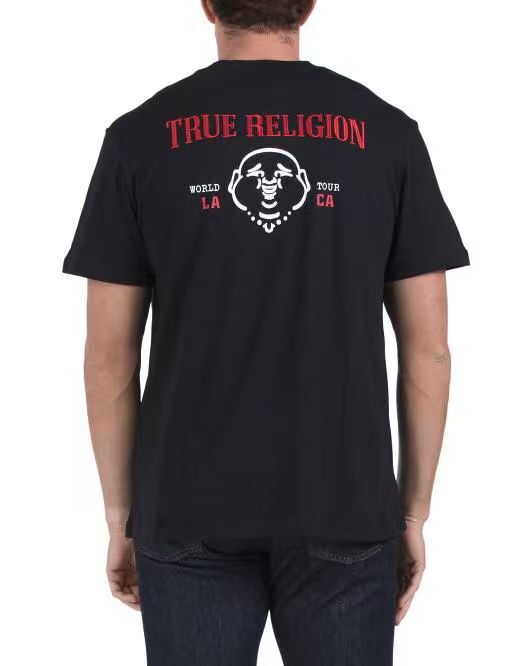 【預購】TRUE RELIGION H060649 刺繡款短袖上衣 (黑色)