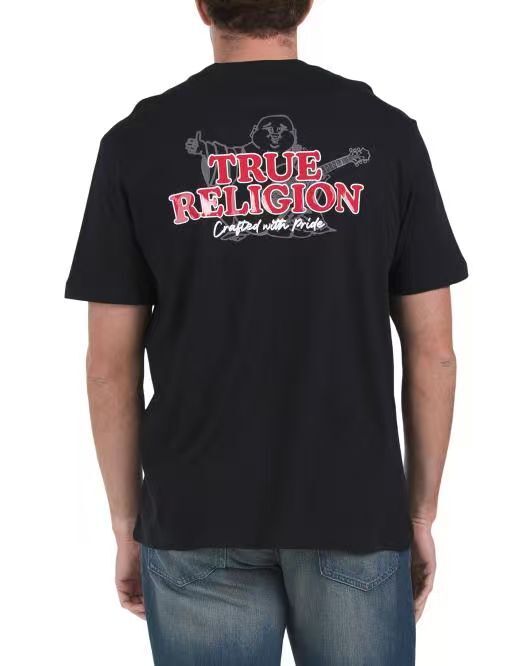 【預購】TRUE RELIGION H060647 Silicone Logo 短袖上衣 (黑色)