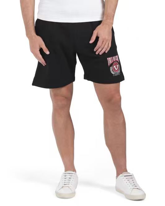 【預購】TRUE RELIGION H060648 男裝學院風 Logo 運動短褲 (黑色)