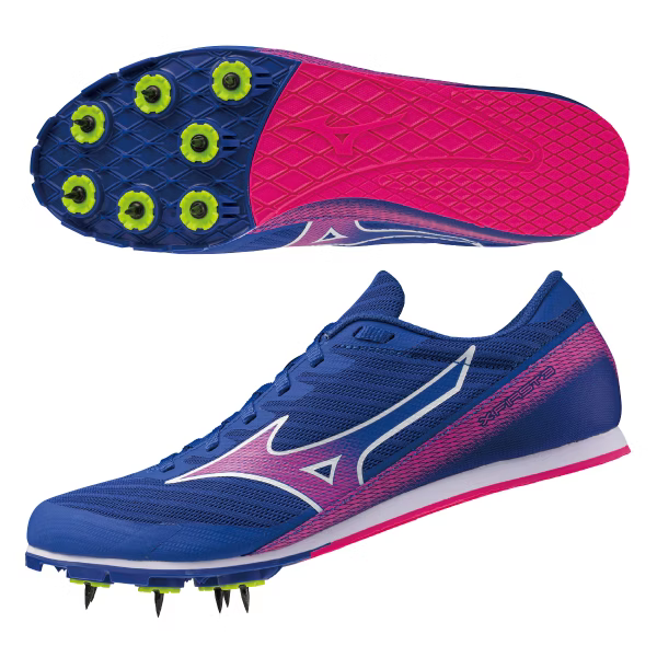 MIZUNO X FIRST 3 田徑釘鞋（適合短/中/長跑/跳遠項目) 藍粉色