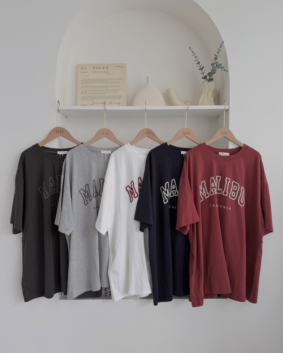 法朵Fado shop｜下身失蹤隨性美式字母寬版T 021B099 五色