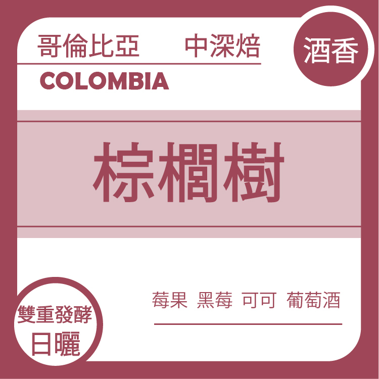 酒香【哥倫比亞 薇拉省 棕櫚樹莊園】雙重發酵日曬
