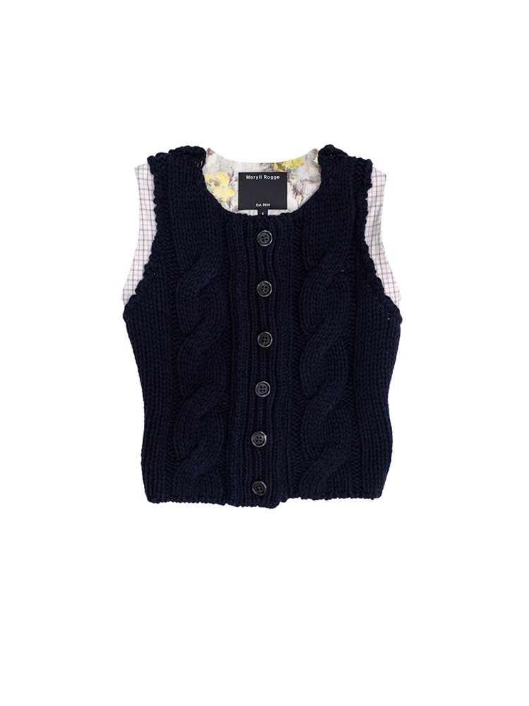 Crewneck Vest W/Belt