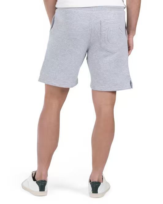 【預購】TRUE RELIGION H060652 圓 Logo 男裝短褲 (麻灰色)