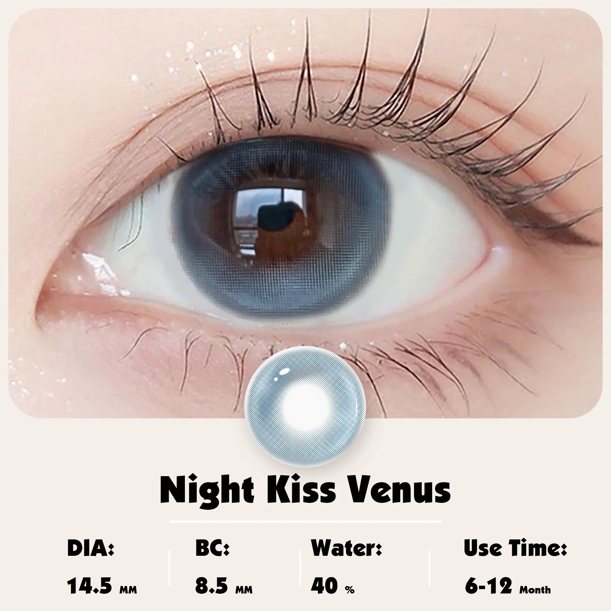 [日拋] MILL CREEK 1 Day Night Kiss Venus 日拋隱形眼鏡｜每盒10片
