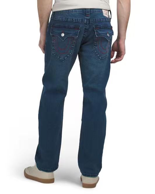 【預購】TRUE RELIGION H060658 Big T 車線修身牛仔褲 (洗水深藍色)