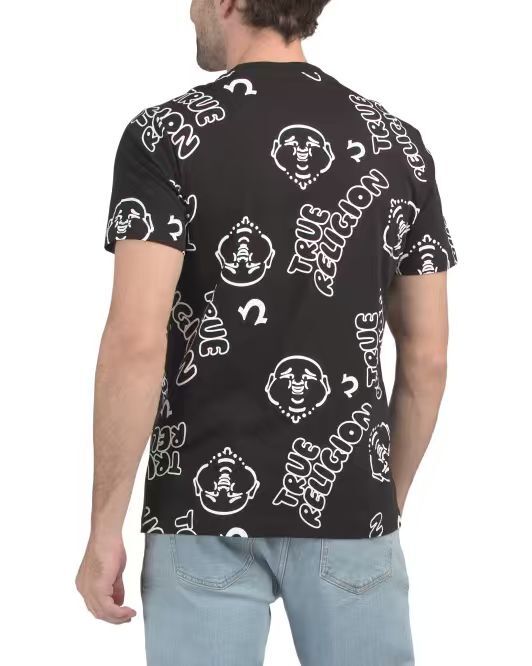 【預購】TRUE RELIGION H060662 Bubble 滿印花短袖上衣 (黑色)
