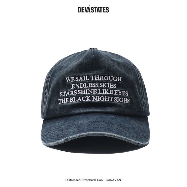DEVÁ STATES - Distressed Strapback Cap - CARAVAN