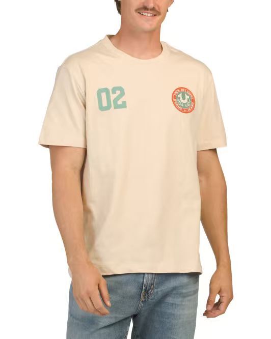 【預購】TRUE RELIGION H060663 前後 Logo 短袖上衣 (米黃色)