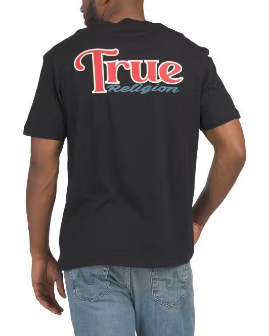 【預購】TRUE RELIGION H060665 前後 Logo 短袖上衣 (黑色)