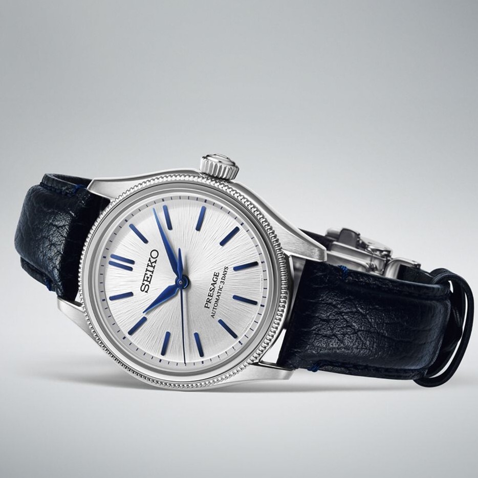 【SEIKO 日本精工】Presage系列 日期顯示 機械錶 懷舊復古 藍色 HCC004J1