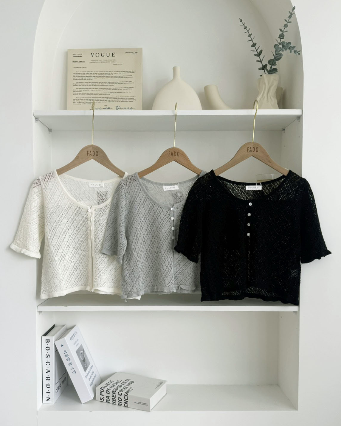 法朵Fado shop｜溫柔歐膩🎀微透膚針織短袖上衣 0315010 三色
