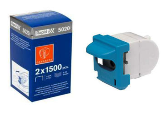 RAPID 5020E/5025E STAPLE CASSETTE 電動釘書機書釘(1,500 staples per cartridge) 2 cartridge per Pack (1盒兩個釘)