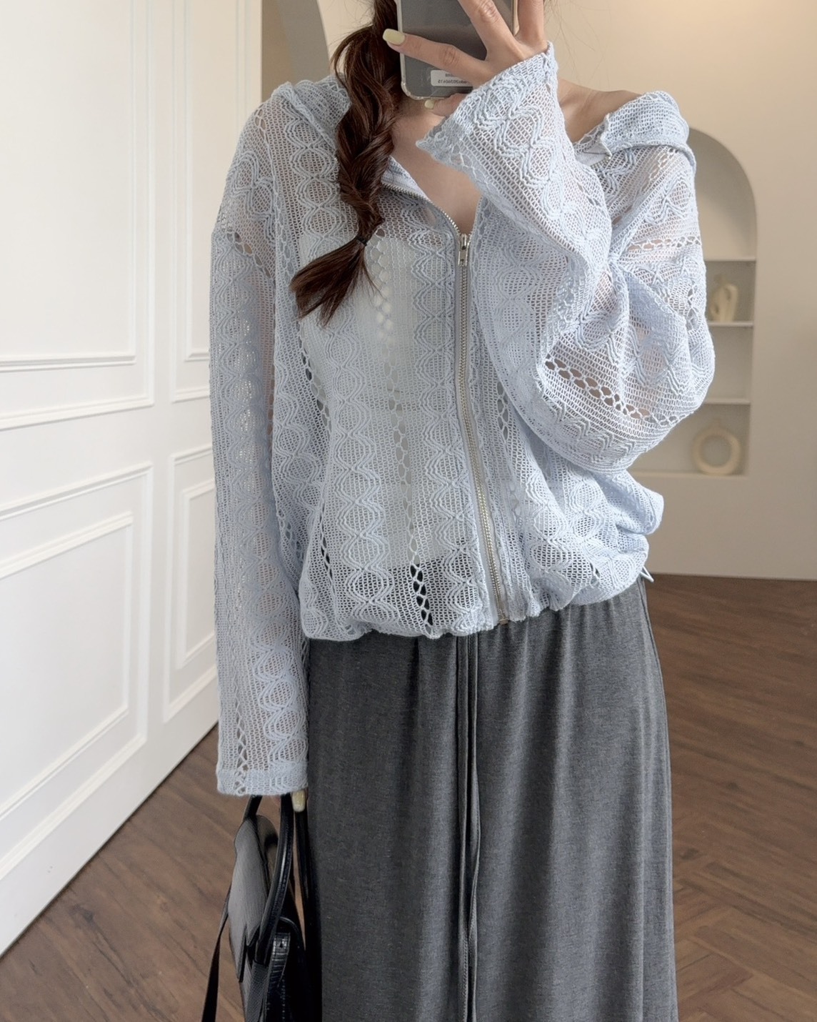 法朵Fado shop｜鏤空蕾絲連帽外套 8725003 三色