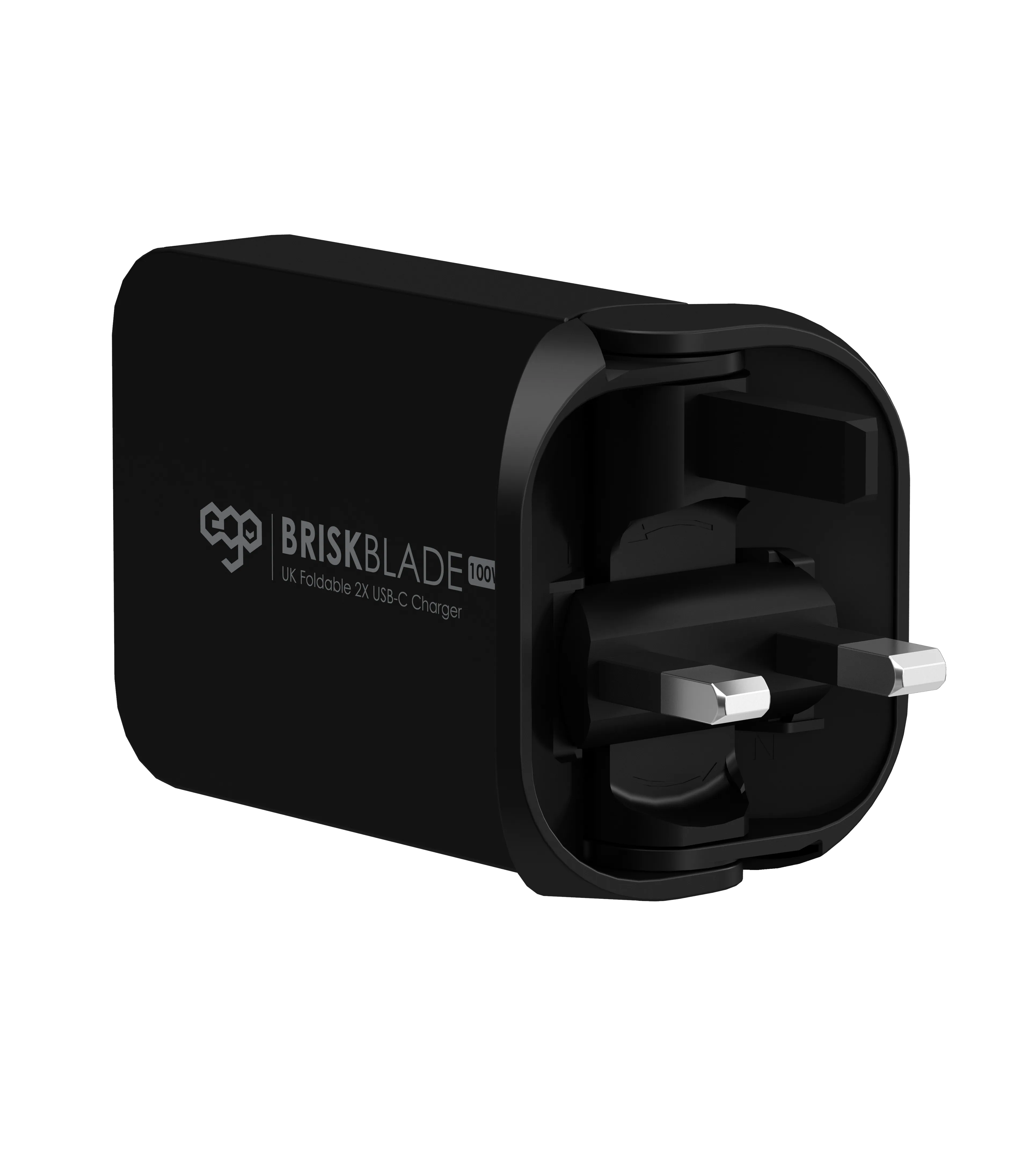 EGO 100W 刀鋒 Brisk Blade 摺疊充電器｜GaN 氮化鎵｜雙 USB‑C 快充