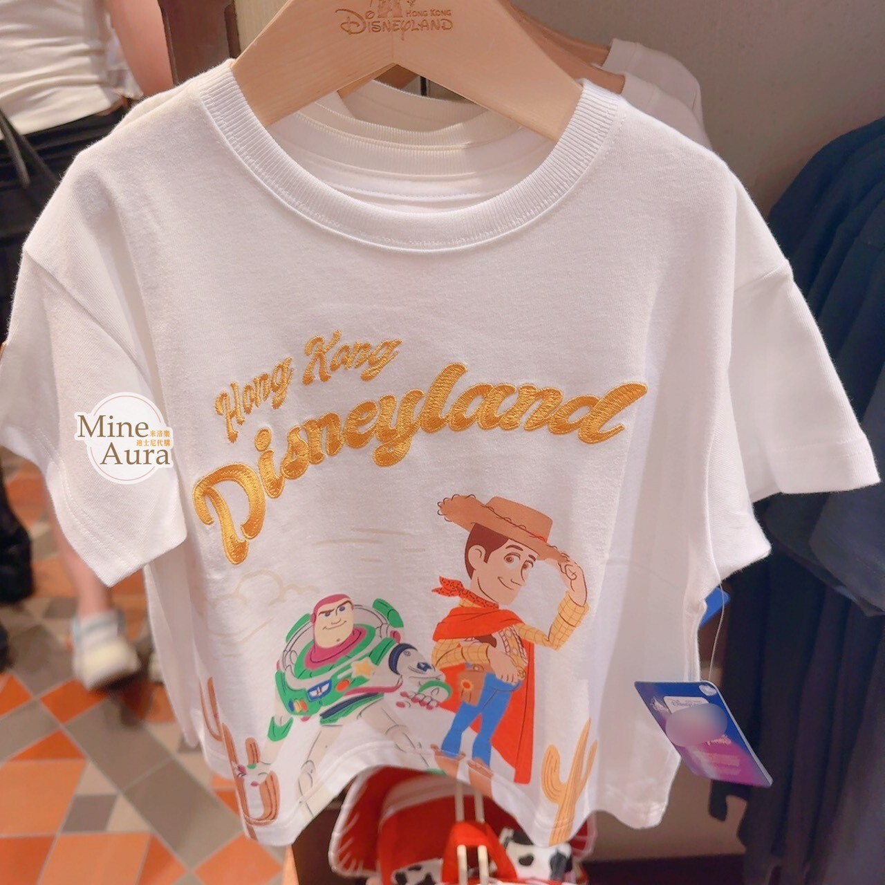 胡迪 Woody 巴斯光年 Buzz Lightyear 圖案 白色 小童 兒童 短T 上衣 玩具總動員 Toy Story -香港迪士尼樂園
