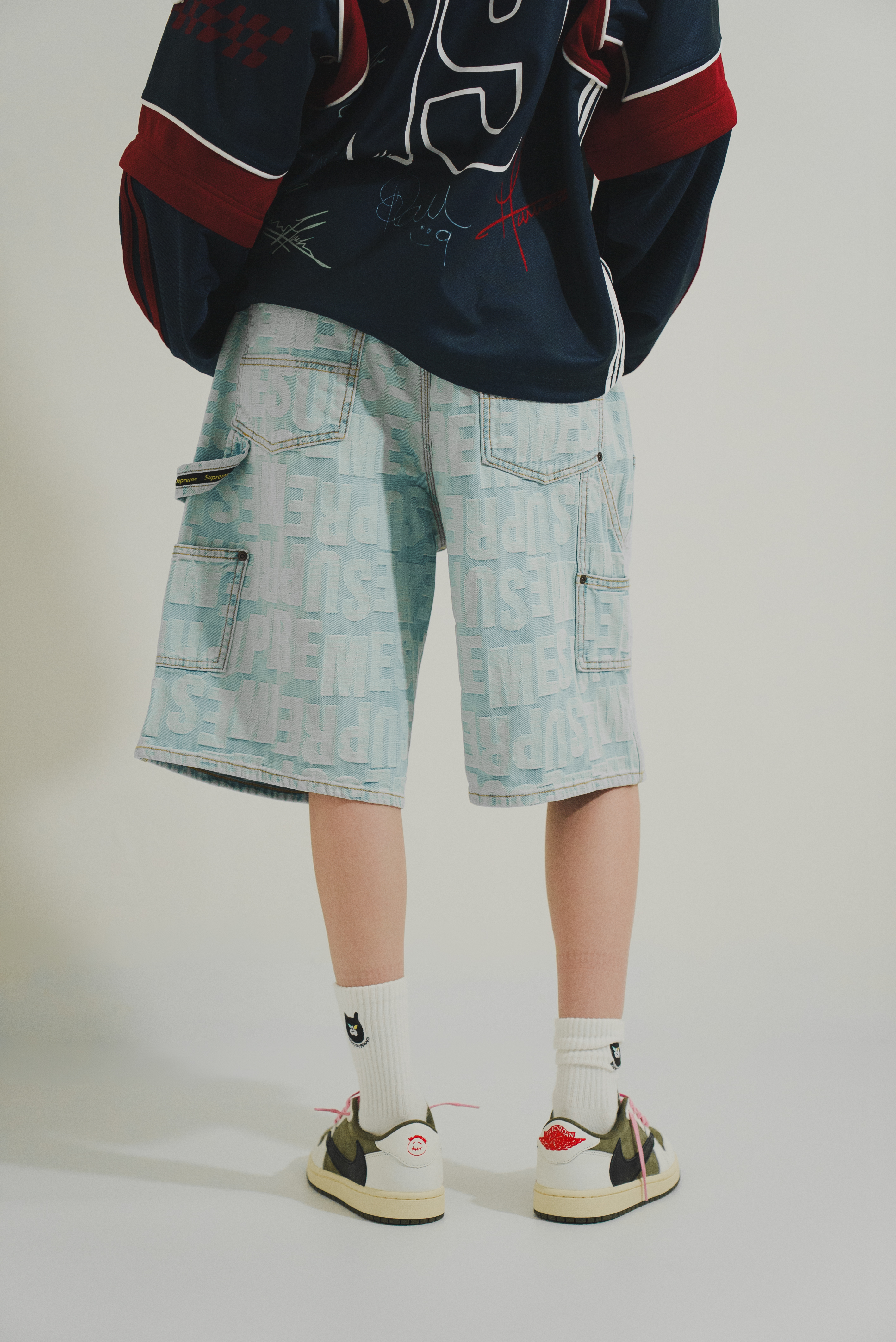 【Focus Store】現貨秒發 Supreme SS26 Week12 Repeat Jacquard Double Knee Denim Short 兩色  滿版提花雙膝牛仔短褲