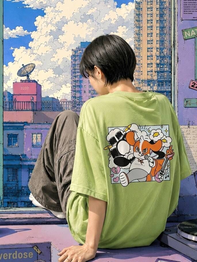 APRIROOM × 𝙎𝘼𝙔𝘼 Run with Courage 聯名Tee｜勇往直前の快樂小狗