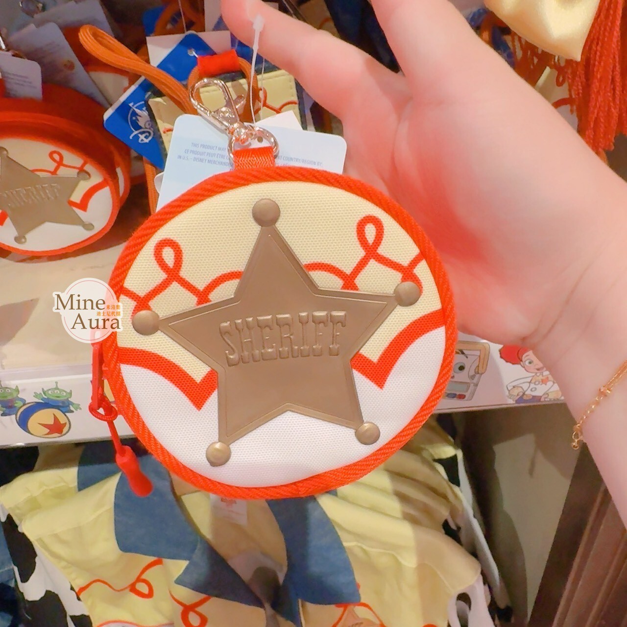 玩具總動員 Toy Story 星星圖案 吊飾 掛包 零錢包 收納包 -香港迪士尼樂園