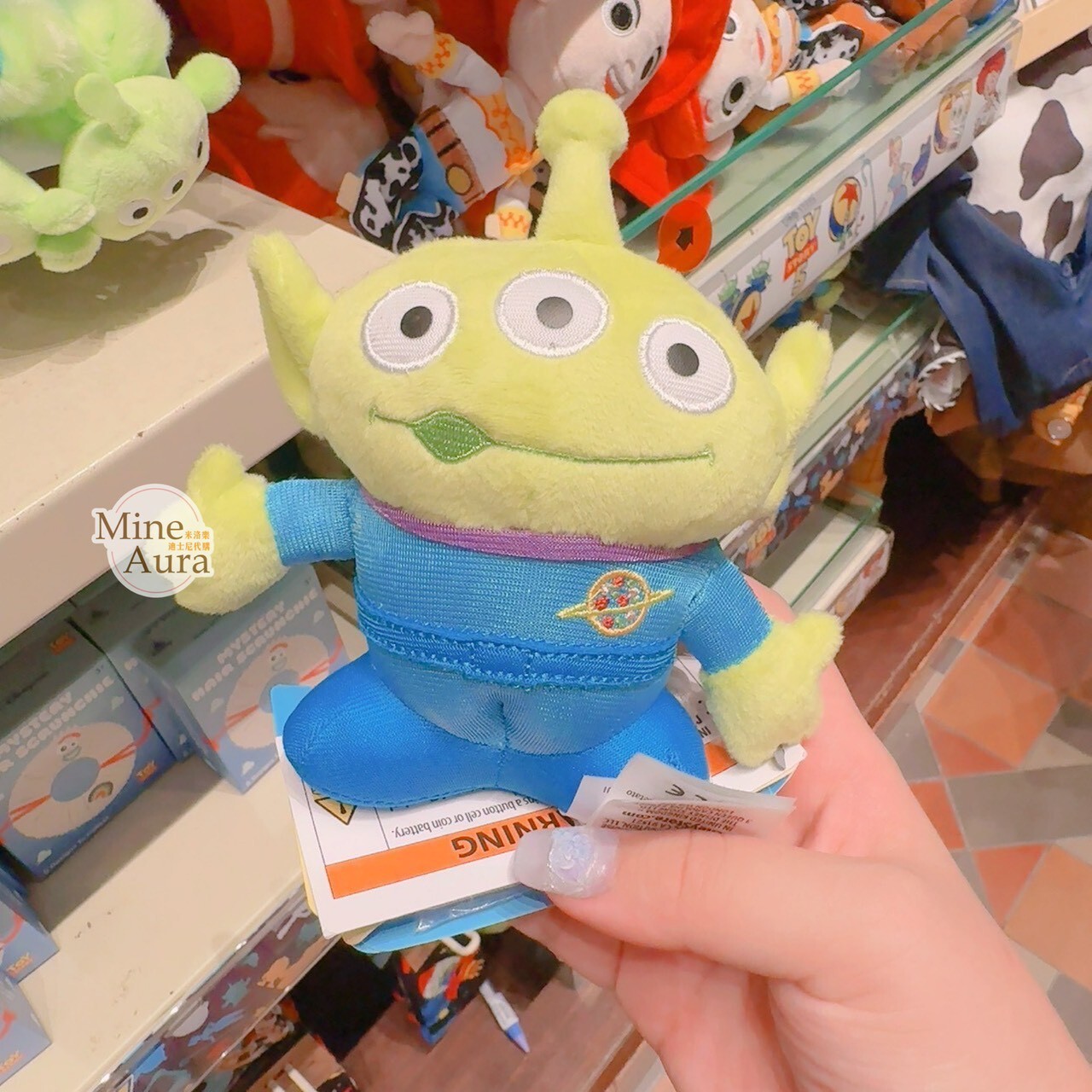 三眼怪 Alien 造型 可發聲設計 磁鐵 坐肩 絨毛 娃娃 公仔 玩具總動員 Toy Story -香港迪士尼樂園