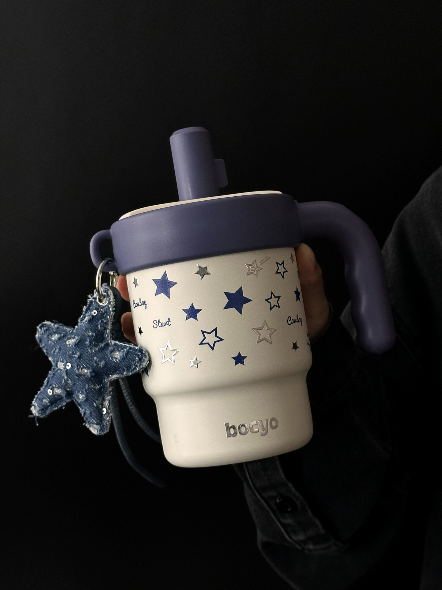代購-星星 牛仔杯 保冷/保溫杯 冰霸杯 水杯 580ml