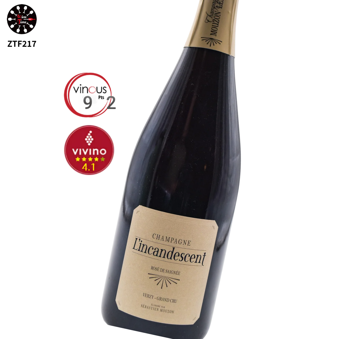 Mouzon Leroux Champagne L'Incandescent Rose de Saignee Extra  Brut Grand Cru Blanc NV