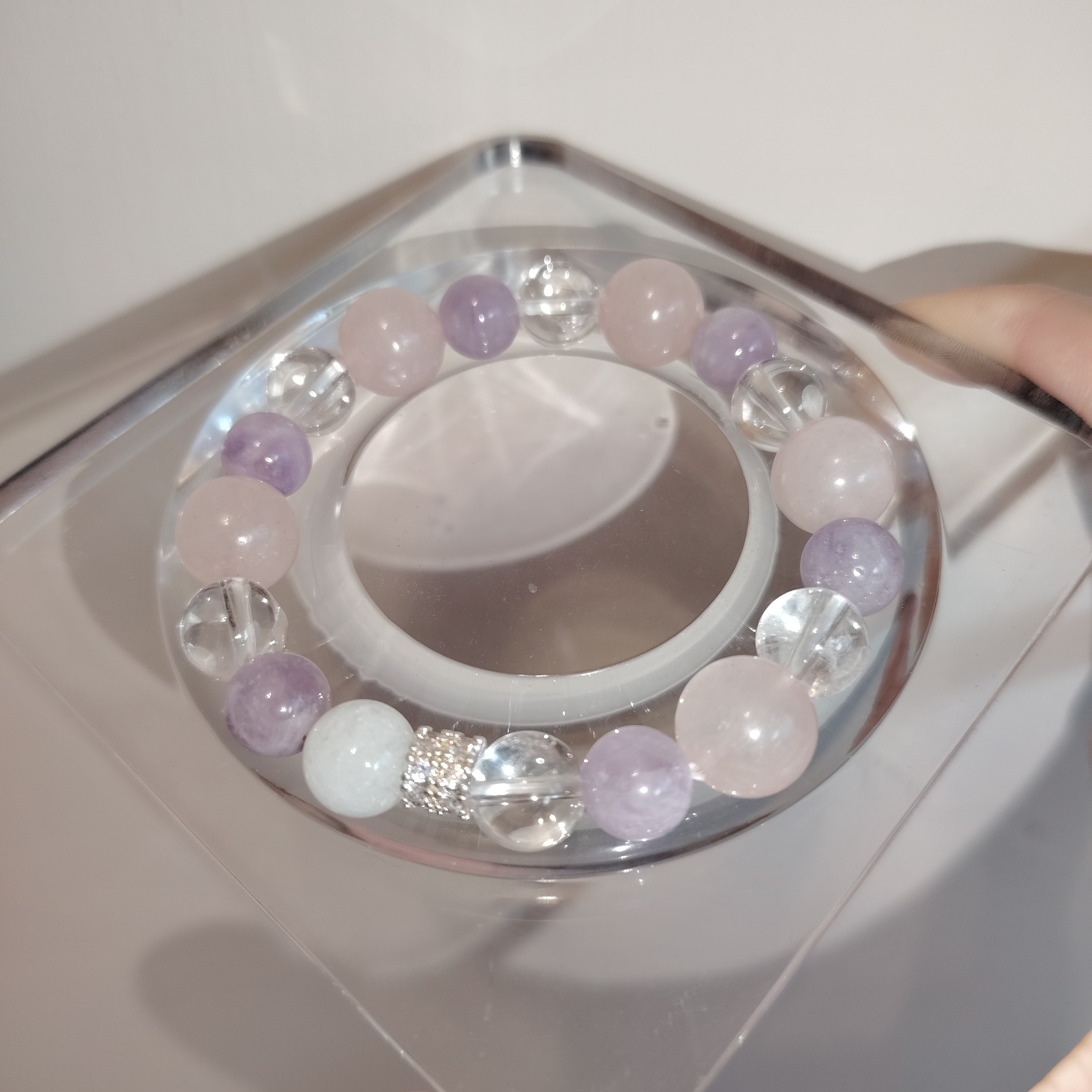 🔮AuraCrystal水晶🔮 粉晶紫玉多寶手串 #M03